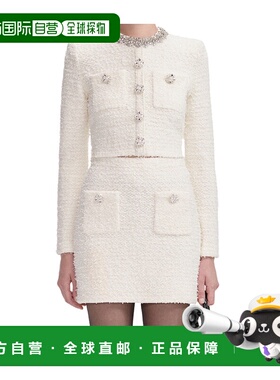 1h可退 香港直邮SELF-PORTRAIT 女士针织衫 AW25028JC AW2025 白