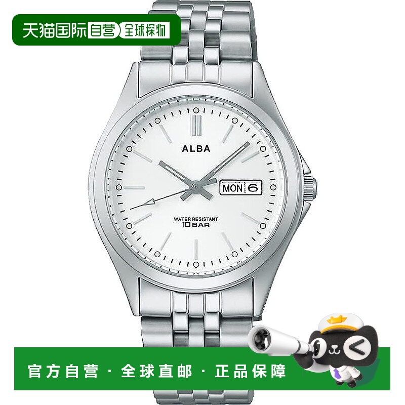 【日本直邮】Alba精工雅柏 石英男士手表AQGK471 银色