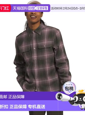 自营 The North Face Arroyo NF0A4QPJOZ5男式紫色法兰绒纽扣衬衫