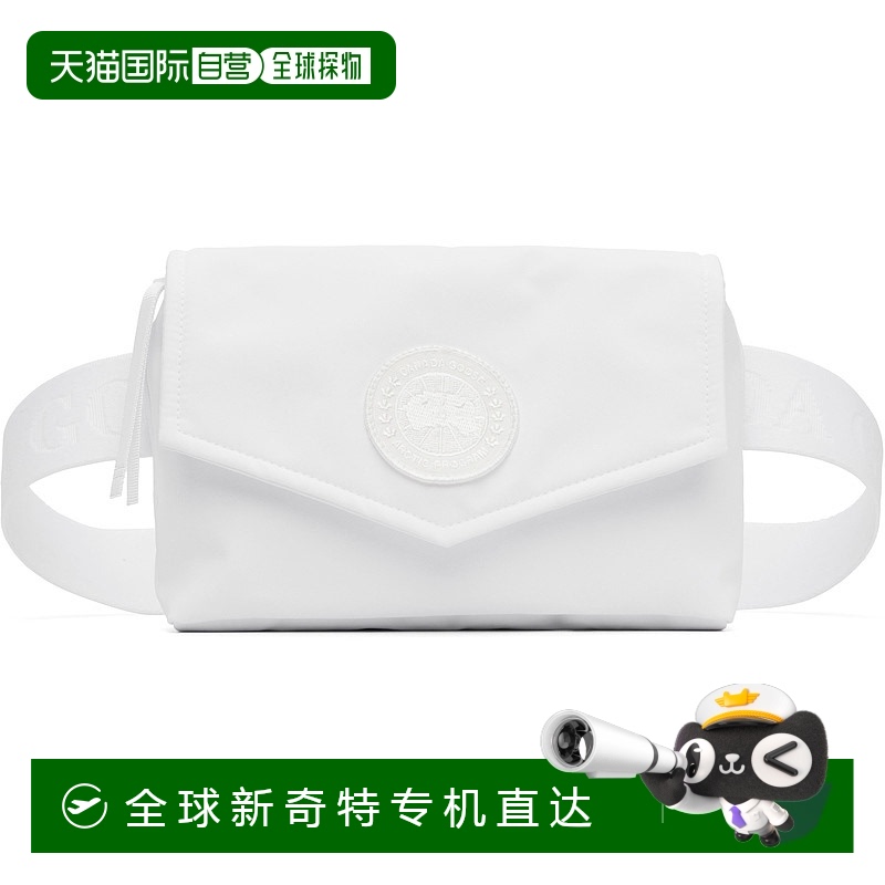 1h可退 香港直邮潮奢 Canada Goose 加拿大鹅 男士 白色迷你腰包