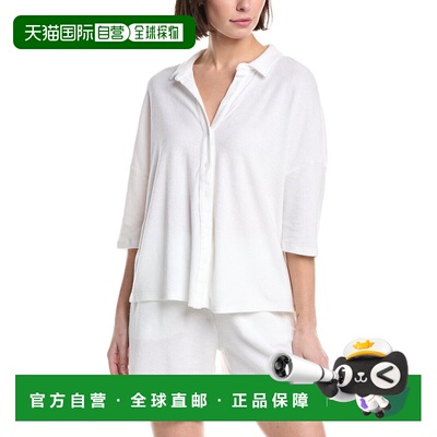 自营Majestic Filatures Terry Button Shirt - white 美国奥莱直