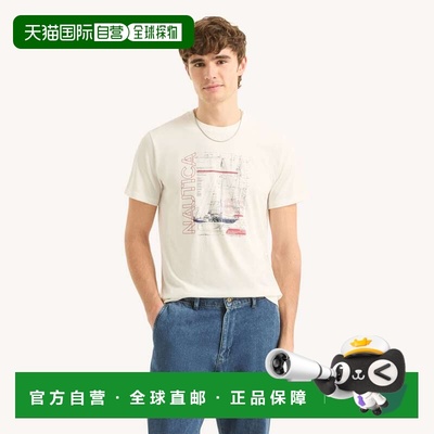 自营Nautica Mens Sailing Graphic T-Shirt - sail white ns 美