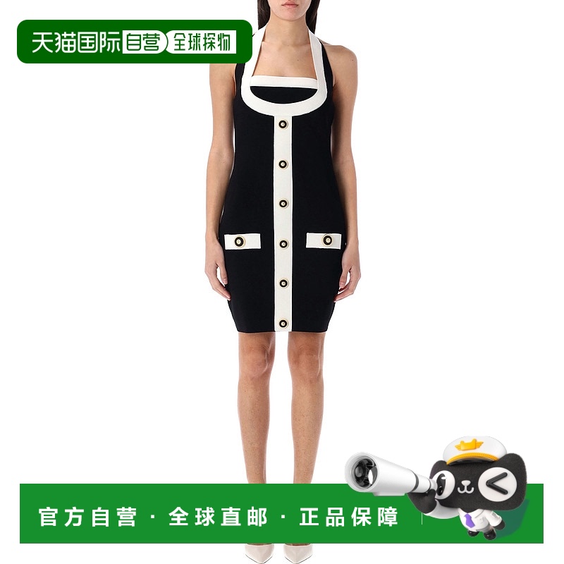 1h可退 香港直邮BALMAIN 女士连衣裙 EF1R2390KH99EAB SS2025 黑