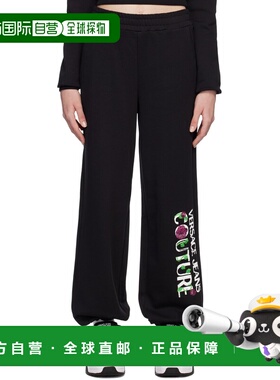 1h可退 香港直邮潮奢 versace 范思哲 女士 黑色 Roses 运动裤 E7