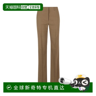 SS2023 香港直郵SPORTMAX 2321310406001 棕色 女士休閑褲 徽標(biāo)休