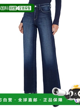 自营L'AGENCE Scottie高腰阔腿牛仔裤-蓝色多色 美国奥莱直发
