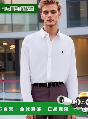 韩国直邮YALE OVER FIT HERITAGE DAN PLAIN SHIRT WHITE男衬衫YC