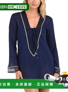 自营La Blanca Tunic Coverup - blue 美国奥莱直发