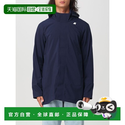 欧洲直邮K-WAY 男士夹克 K6116YWA2B CO 蓝色 Parka支付后1h可退