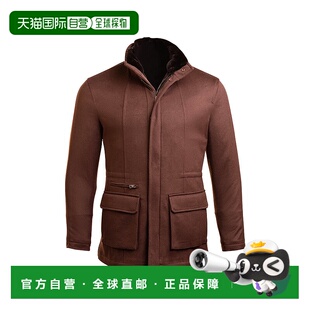 自营Kired By Kiton Konew Cashmere-Mink Fur Overcoat - brown