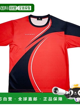 日本直邮LUCENT 网球羽毛球比赛服 男女士 无领 XLH3401 红色 吸
