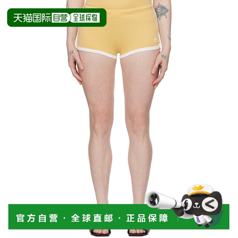 香港直邮潮奢 Courreges 女士 黄色 Contrast 短裤 124JSH037JS00