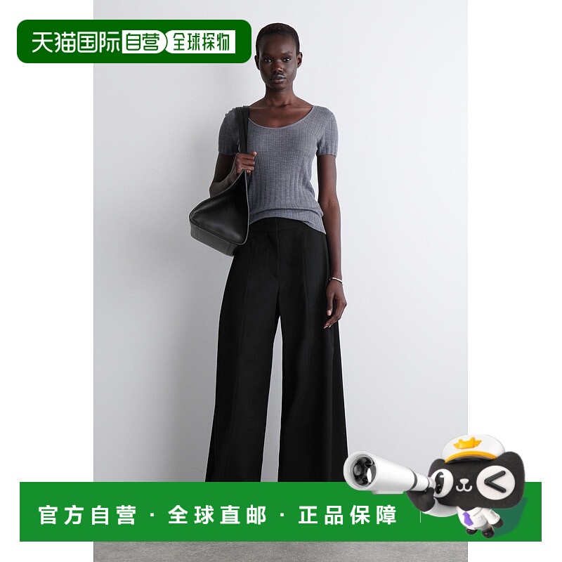 自营欧洲直邮COS 女士羊毛混纺休闲宽松裤裤子休闲裤阔腿裤直筒裤