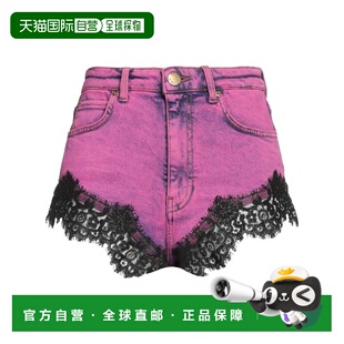 1h可退 香港直邮潮奢 Pinko 品高 女士 牛仔短裤 purple紫色 舒适