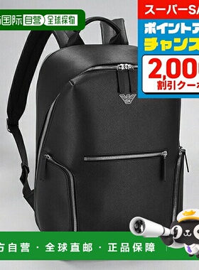 日本直邮EMPORIO ARMANI阿玛尼男士双肩背包Y4O409-Y138E黑色新款