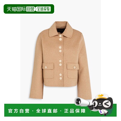 1h可退 香港直邮Maje 女士 羊毛混纺毛毡夹克 MFPVE00593CAMEL