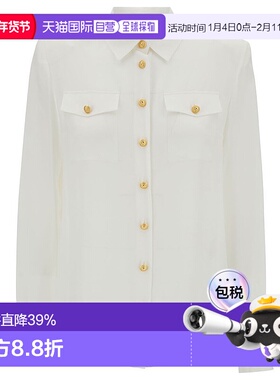 1h可退 香港直邮Balmain 巴尔曼 女士 长袖纽扣衬衫 CF1HS050SD42