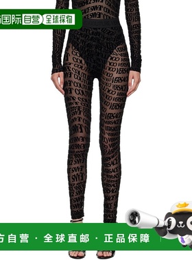 1h可退 香港直邮潮奢 versace 范思哲 女士 黑色 Tulle Flock Liq