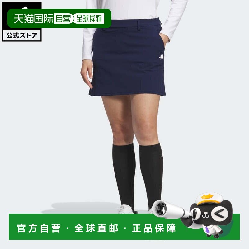 日本直邮 adidas 女士高尔夫4WAY蓝色裙子 短裙 半身裙裙子JM2974
