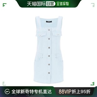 女士 香港直邮潮奢 范思哲 口袋迷你牛仔连衣裙 Versace 10150441