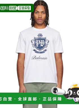 1h可退 香港直邮潮奢 Balmain 巴尔曼 男士 白色 College Emblem