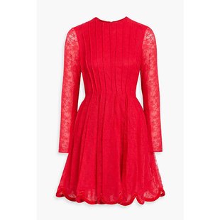 细褶蕾丝迷你连衣裙 女士 B3VAJB646GSIZECIT 华伦天奴 Valentino