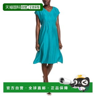 绿色 自营 费舍尔丝绸迷笛裙 fisher艾琳 美国奥莱直发 eileen