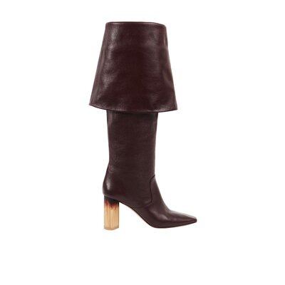 CHLOÉ 女士靴子 C25S07YQJ610 SS2025 深棕色 Georgia 高跟靴