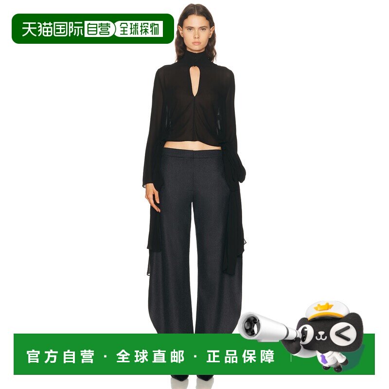 1h可退 香港直邮ALA?A 女士 长款蝴蝶结衫 AA9H1348T666B上衣女装