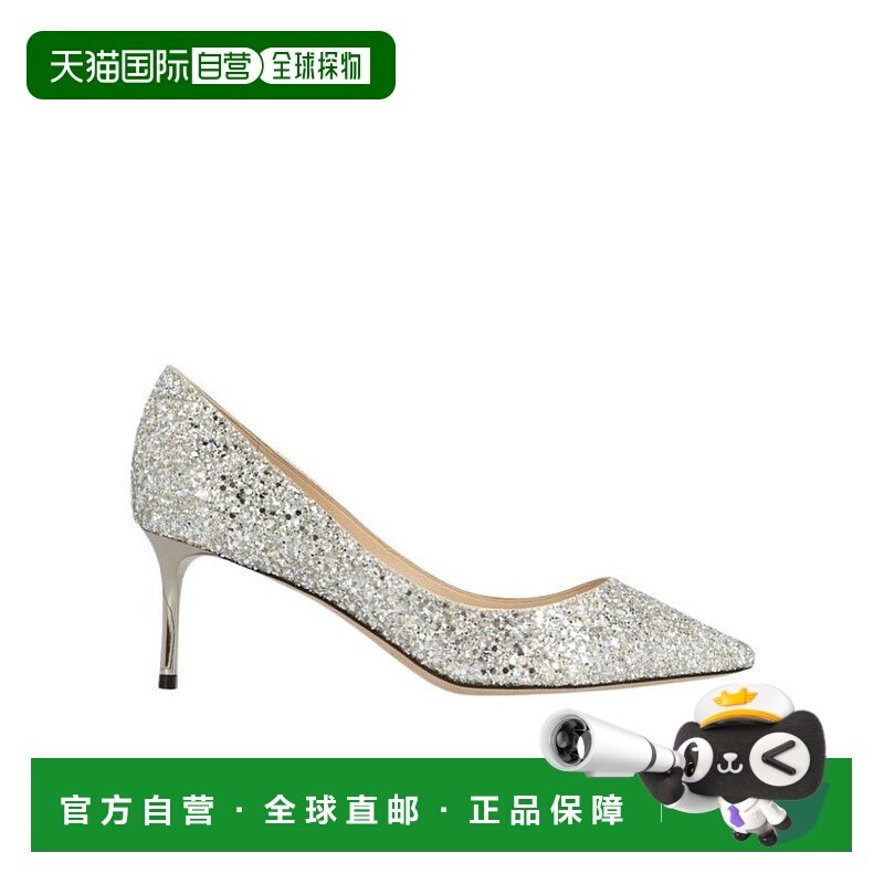 香港直邮Jimmy Choo 徽标亮片高跟鞋 ROMY60CGF尖头