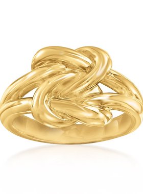 【美国奥莱】直发 Ross-Simons 14kt 黄金双爱结戒指 - 黄色