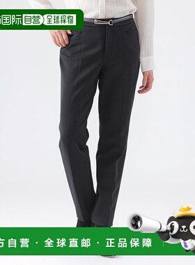 1h可退 日本直邮TRANS WORK 女士微弹力光泽修身长裤 U1R02422__