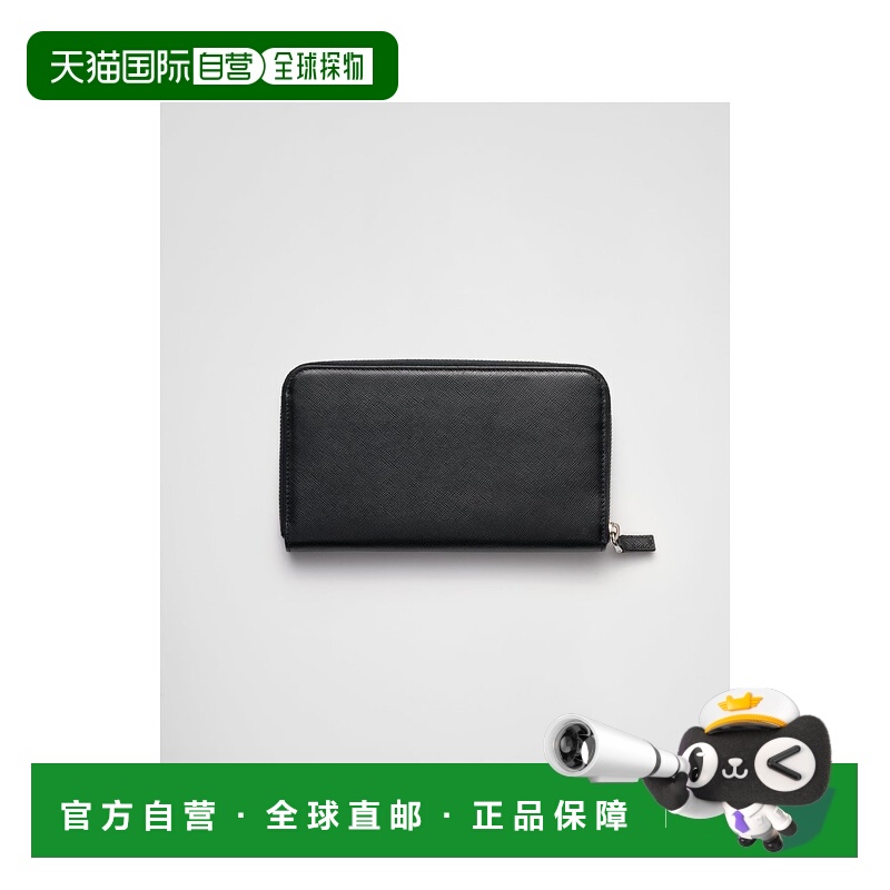 【99新未使用】欧洲直邮PRADA (2025新品) Saffiano 皮革钱包拉链
