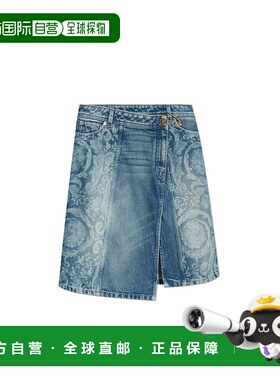 香港直邮VERSACE 女士短裤 10203951A147761D870 AW2025 蓝色