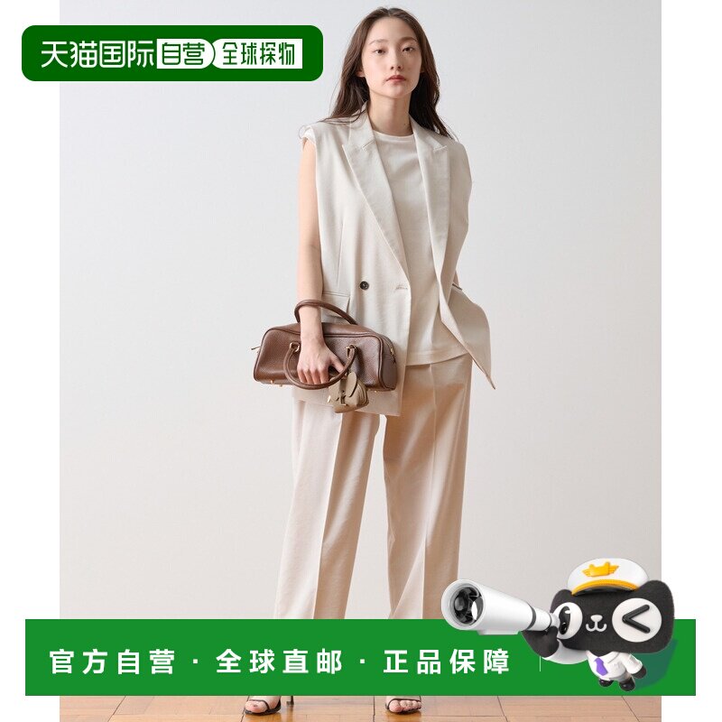 日本直邮tiara 女士 亚麻混纺双排扣修身马甲 A0161FV553