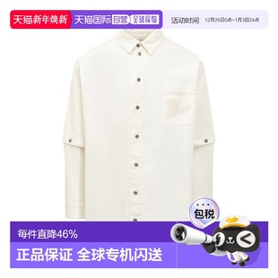 正品 欧洲直邮off 衬衫 男士 舒适流行穿搭小众百搭高级感 white