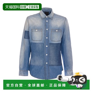 男士 蓝色 衬衫 SS2025 Patchwor BM613T5YCL452 香港直邮GIVENCHY