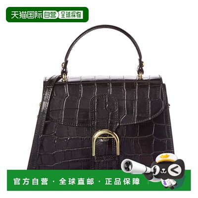 自营Persaman New York Niamh Croc-Embossed Leather Satchel -
