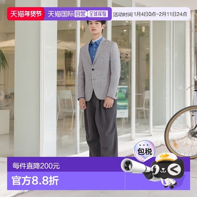 1h可退 日本直邮BEAMS男士宽松版型立体剪裁两褶皱休闲长裤 11243