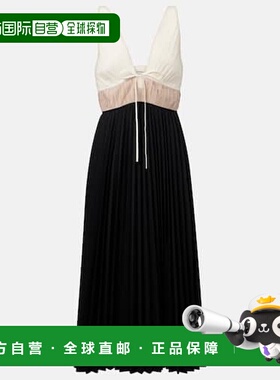 1h可退 香港直邮Simkhai 女士 Stephanie 褶裥府绸中长连衣裙