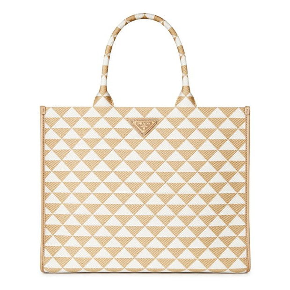 Prada 普拉达 女士 Triangle Jacquard Tote Bag 包袋
