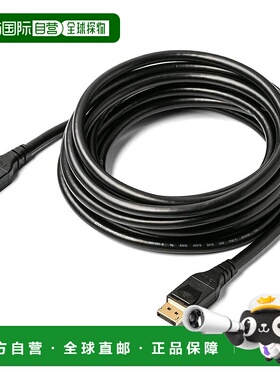 【日本直邮】Sanwa山业 DisplayPort 电缆 5m 黑色  500-KC025-50