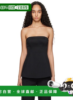 1h可退 香港直邮潮奢 Staud 女士 黑色 Silvia 上装 R25R1172CEBL