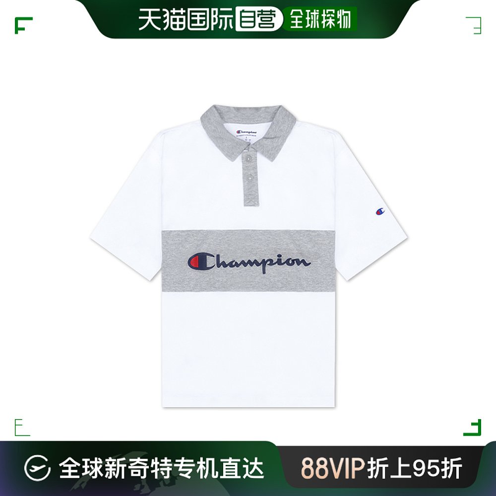 香港直邮Champion 草写短袖短袖polo衫 athletics线 GT23H-586556 男装 Polo衫 原图主图