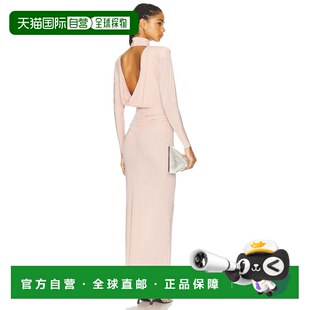 1h可退 香港直邮ALEX PERRY 女士 垂褶背部开口长款连衣裙 D1382F