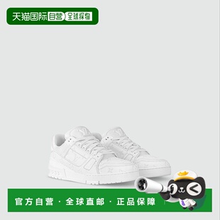 自营1h可退 欧洲直邮LV/路易威登 男士白色小牛皮休闲运动鞋