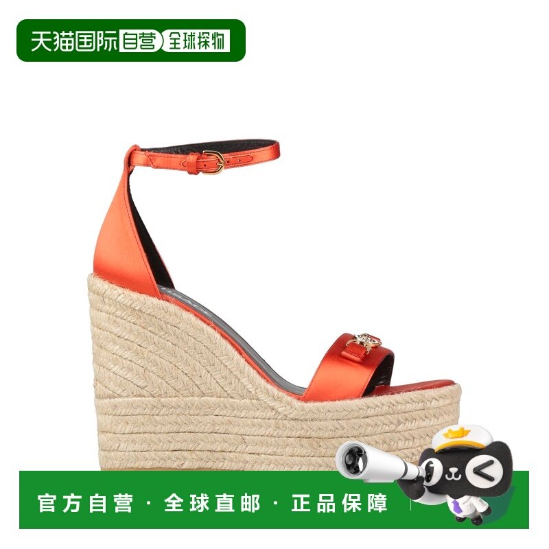 香港直邮versace 范思哲 女士 帆布面凉鞋 orange橙色 舒适时尚,女鞋,休闲凉鞋,淘宝优惠券,粉丝福利购,淘宝优惠卷