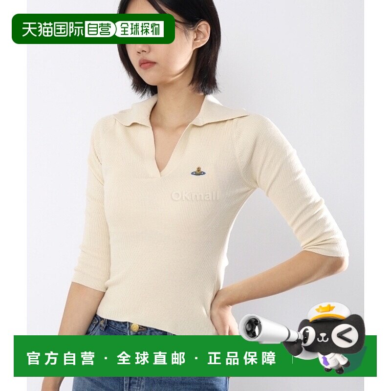 韩国直邮Vivienne Westwood 玛丽娜马球针织衫 V领 女士套头针织