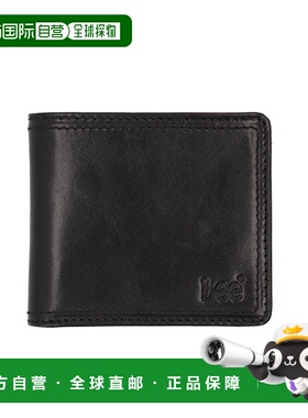1h可退 日本直邮Lee 男女同款全牛皮简约双折钱包 lee2101