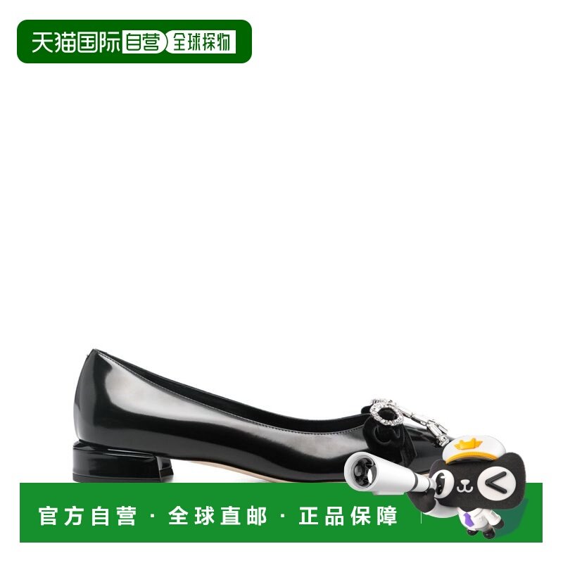 香港直邮Jimmy Choo 周仰杰 女士 黑色平底鞋 AURIAFLATBSVBLACKC,女鞋,浅口单鞋,淘宝优惠券,粉丝福利购,淘宝优惠卷